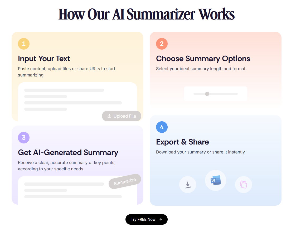 AI summary summarizer